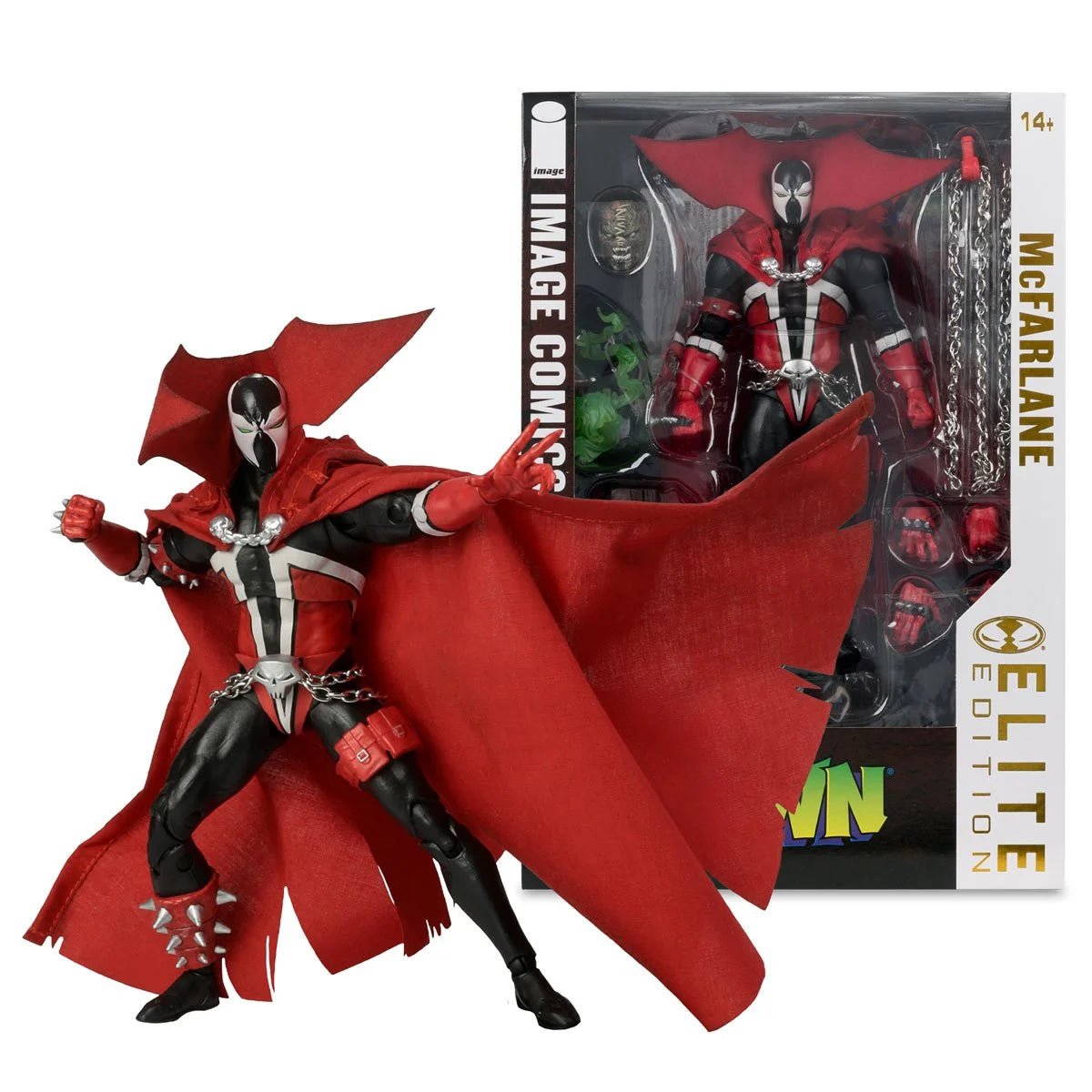 McFarlane Elite Edition Spawn deluxe 7-inch action figure articulation and sculpt detail view
