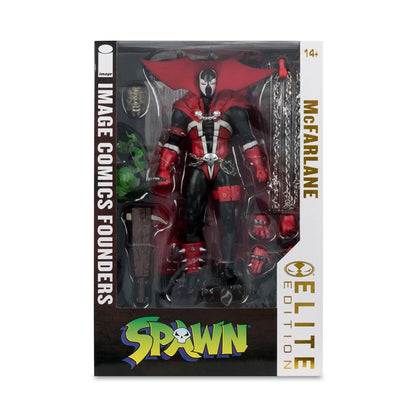 McFarlane Elite Spawn 7-inch deluxe action figure detail view showing articulation and sculpt