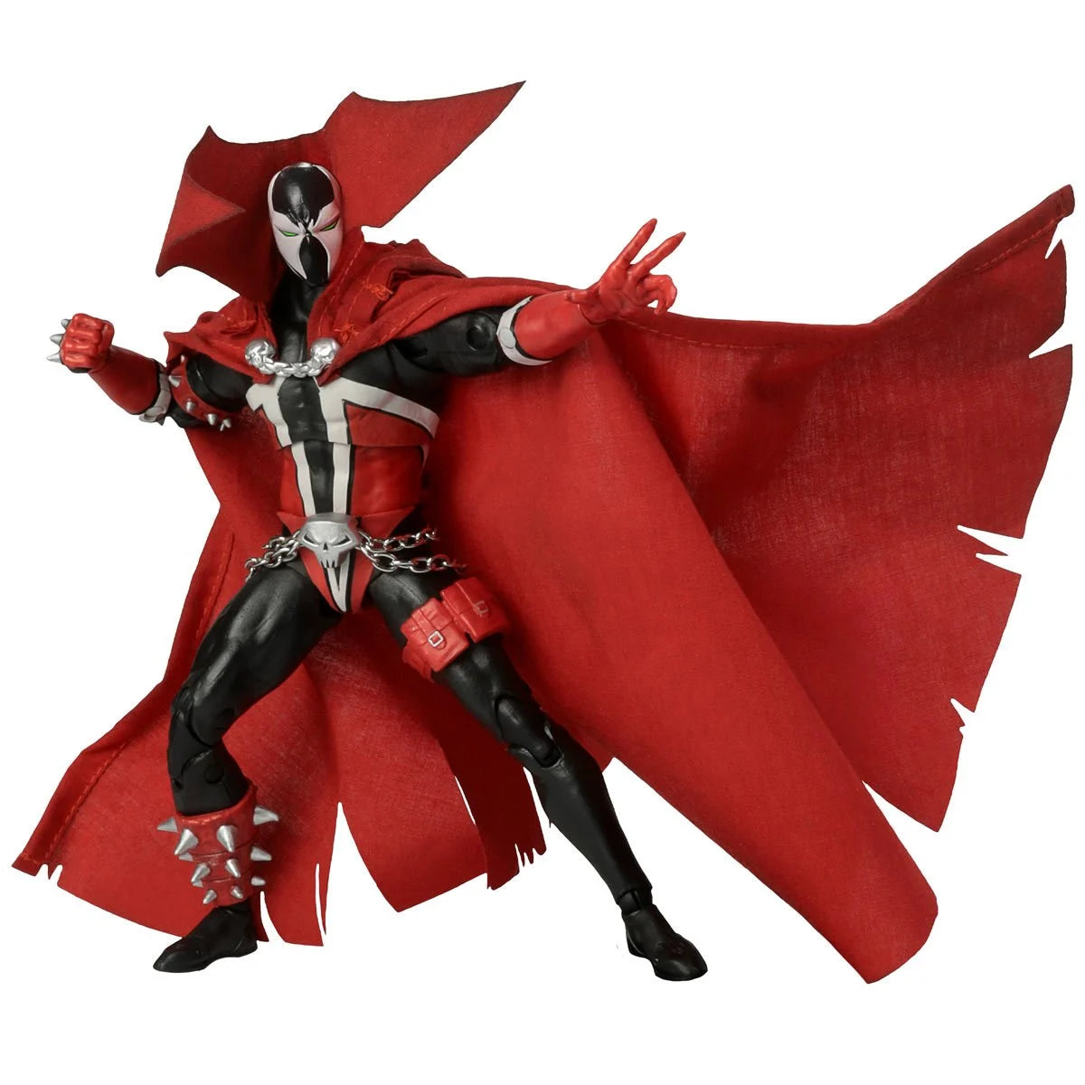McFarlane Elite Edition Spawn 7-inch deluxe figure articulation and cape detail view