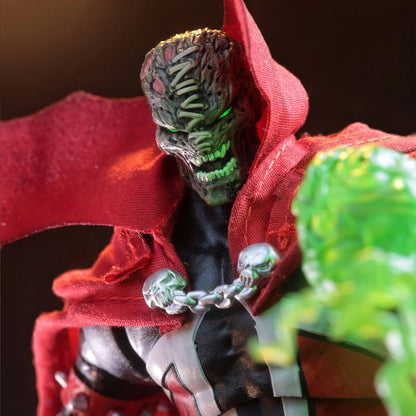 McFarlane Elite Edition Spawn 7-inch deluxe figure accessories and interchangeable parts detail view