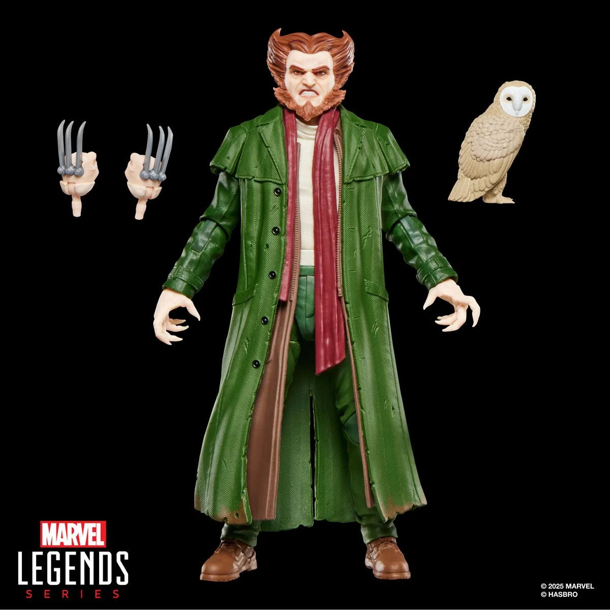 Marvel Legends Retro Collection Owl 6-inch action figure articulation and detail close-up view