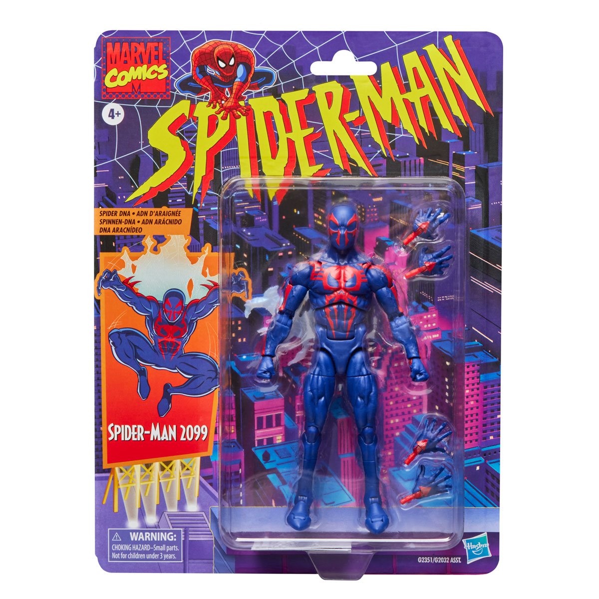 Spider-Man 2099 Marvel Legends 6-inch figure articulation detail and costume close-up