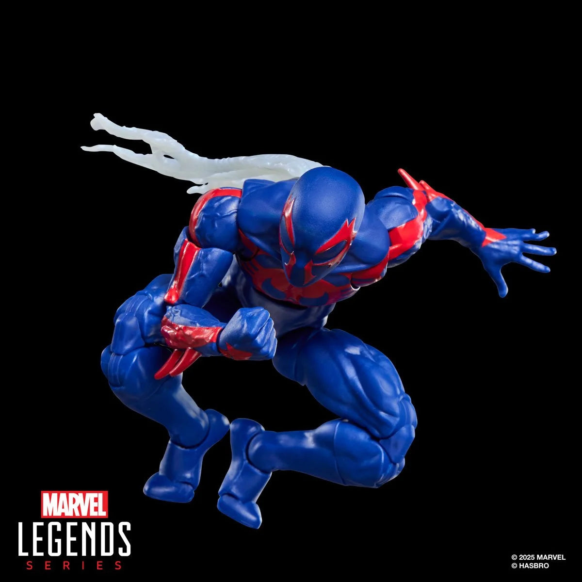 Marvel Legends Spider-Man 2099 6-inch action figure detail view showing costume design