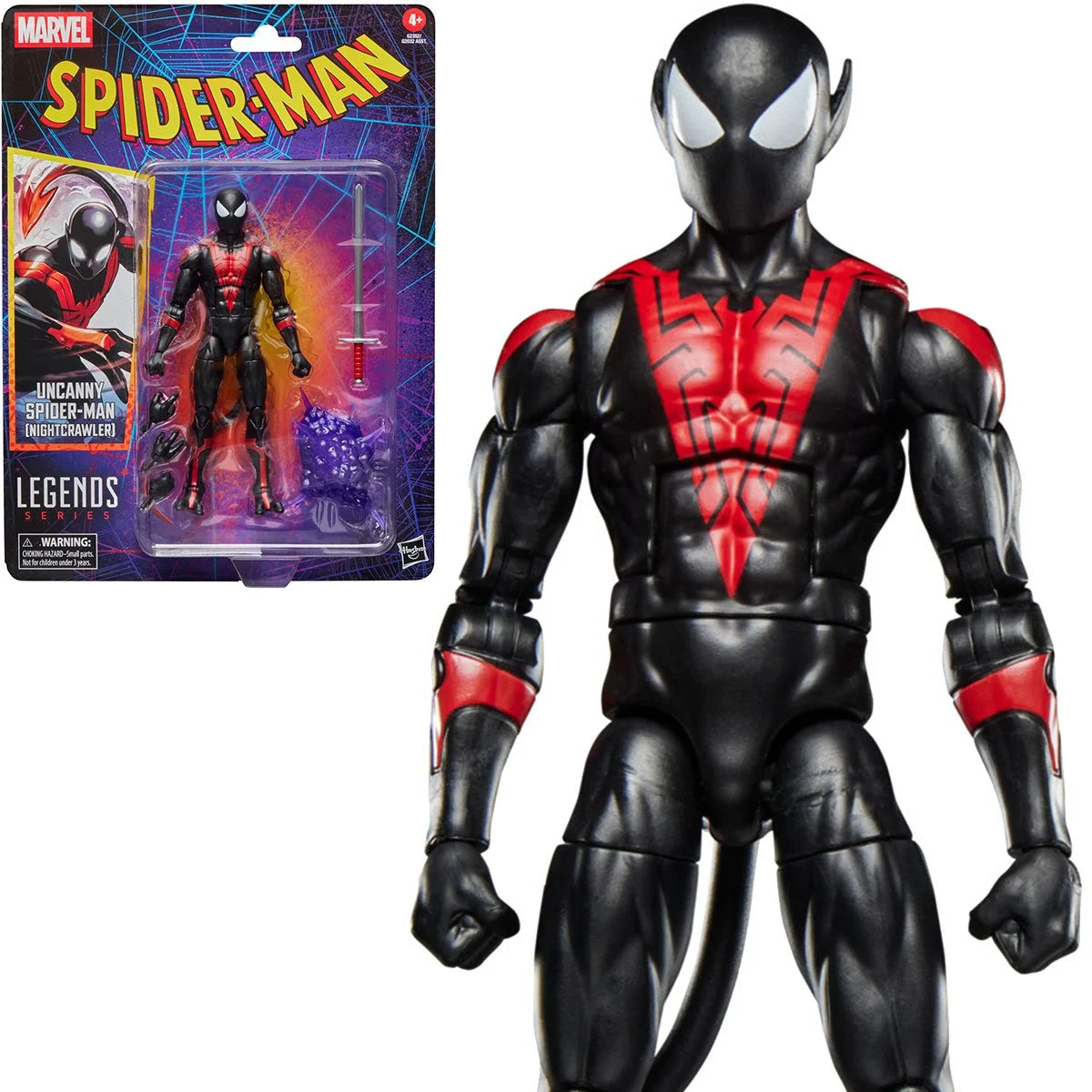 Marvel Legends Retro Spider-Man Nightcrawler 6-inch action figure final product view