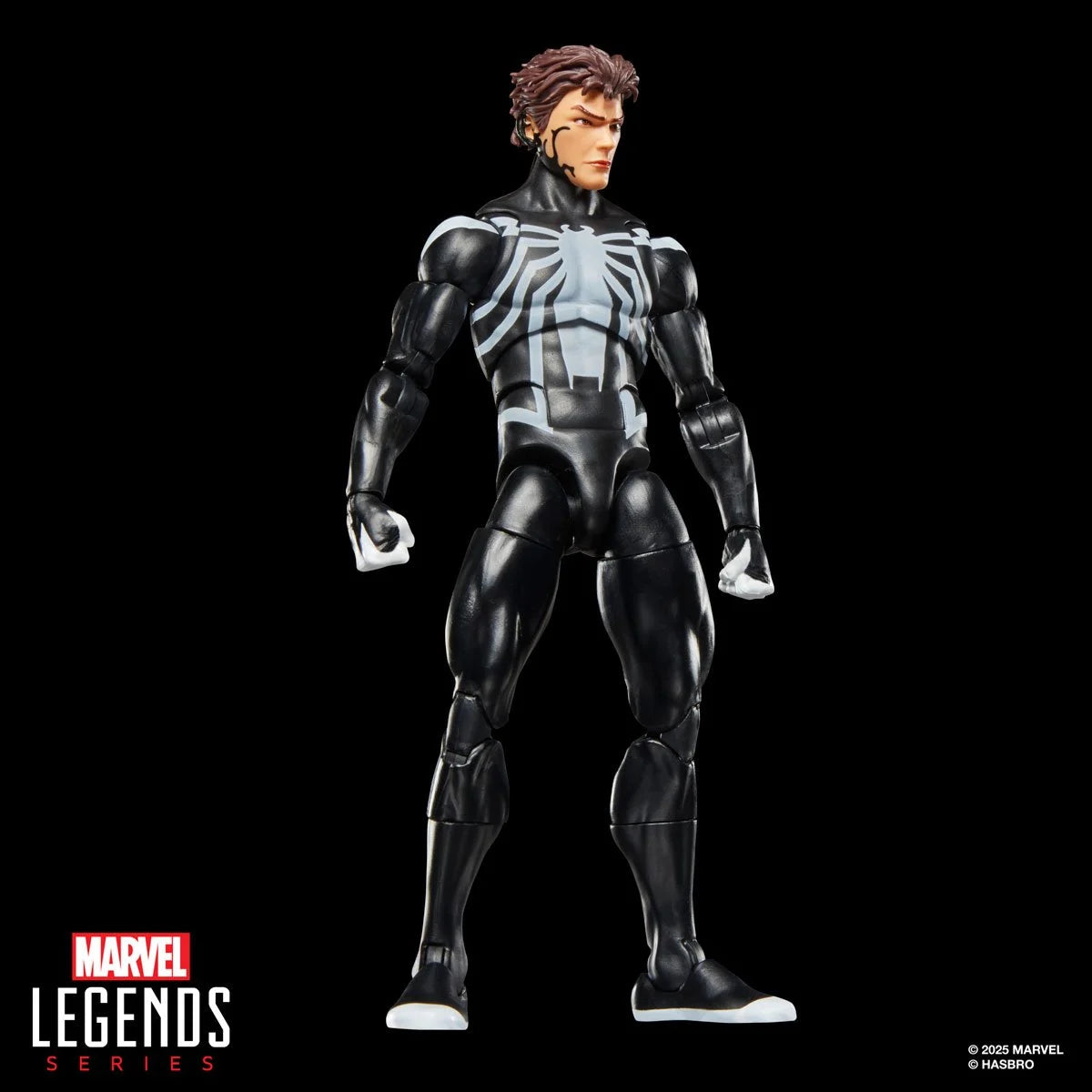 Spider-Venom Marvel Legends 6-inch action figure detail view showing symbiote design