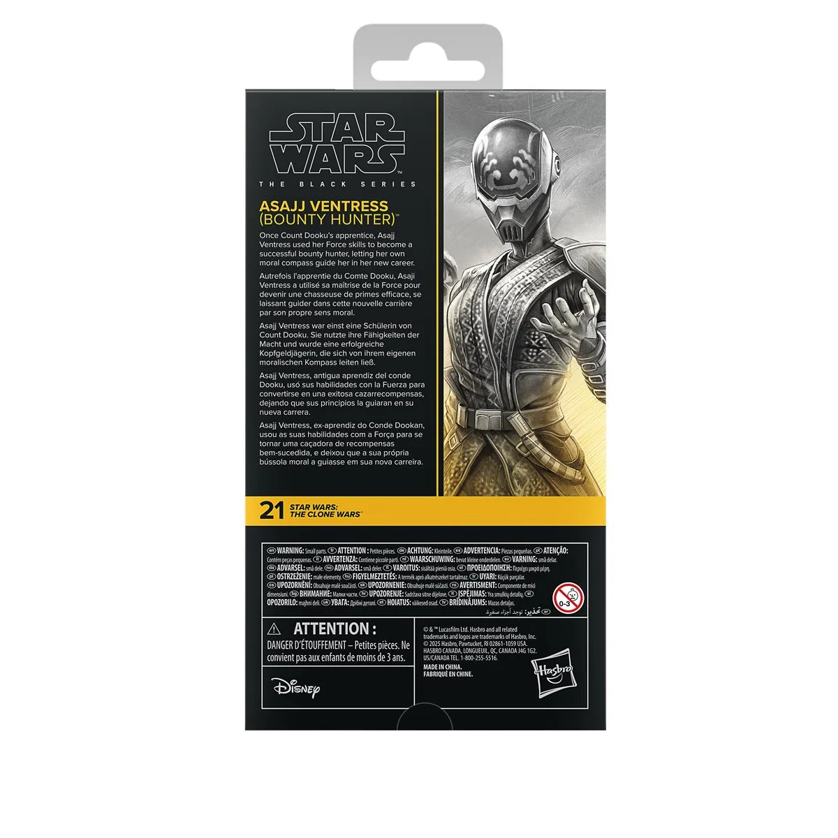 Star Wars Black Series Asajj Ventress Bounty Hunter 6-inch figure alternate detail view