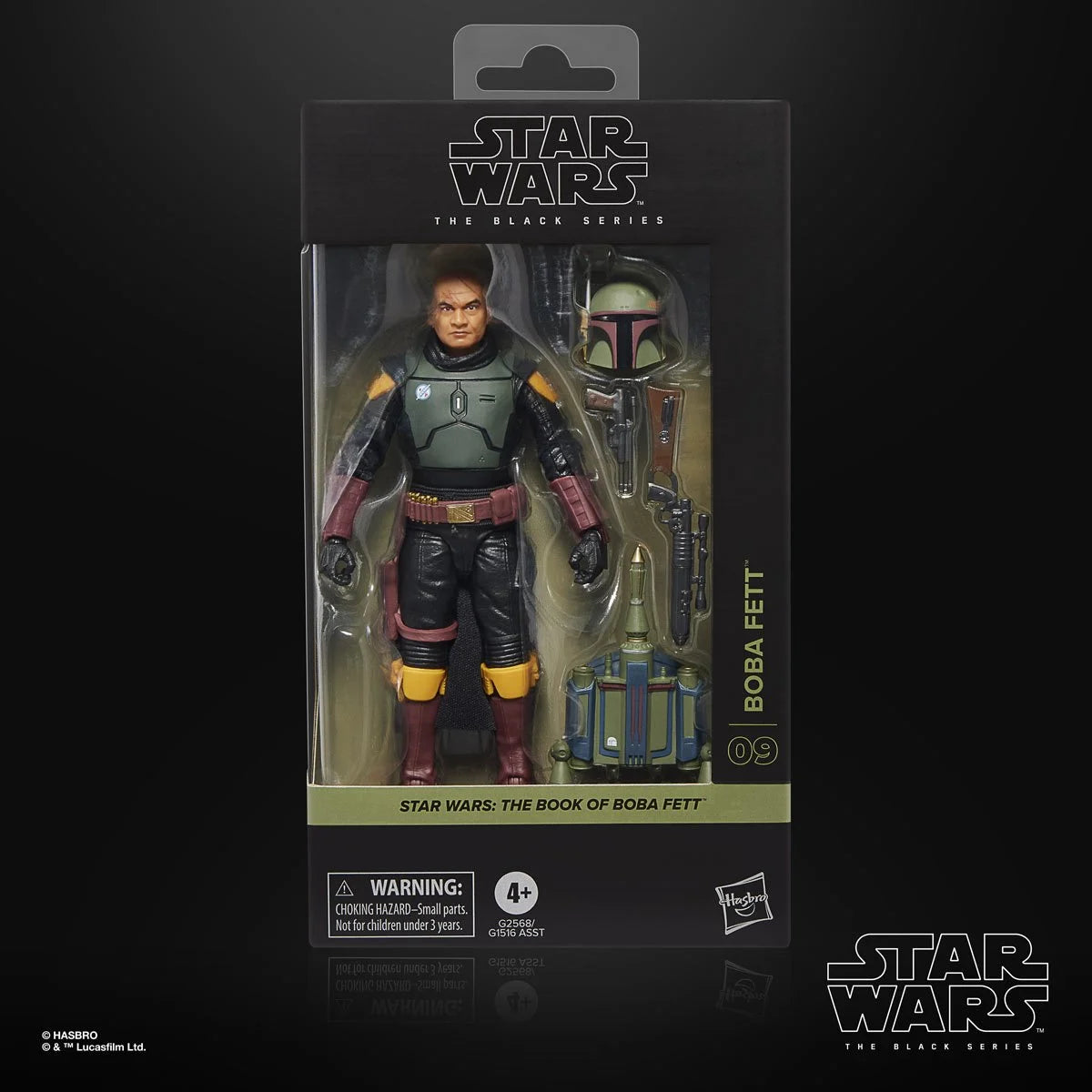 Star Wars Black Series Boba Fett 6-inch figure detail view showing armor and weapons
