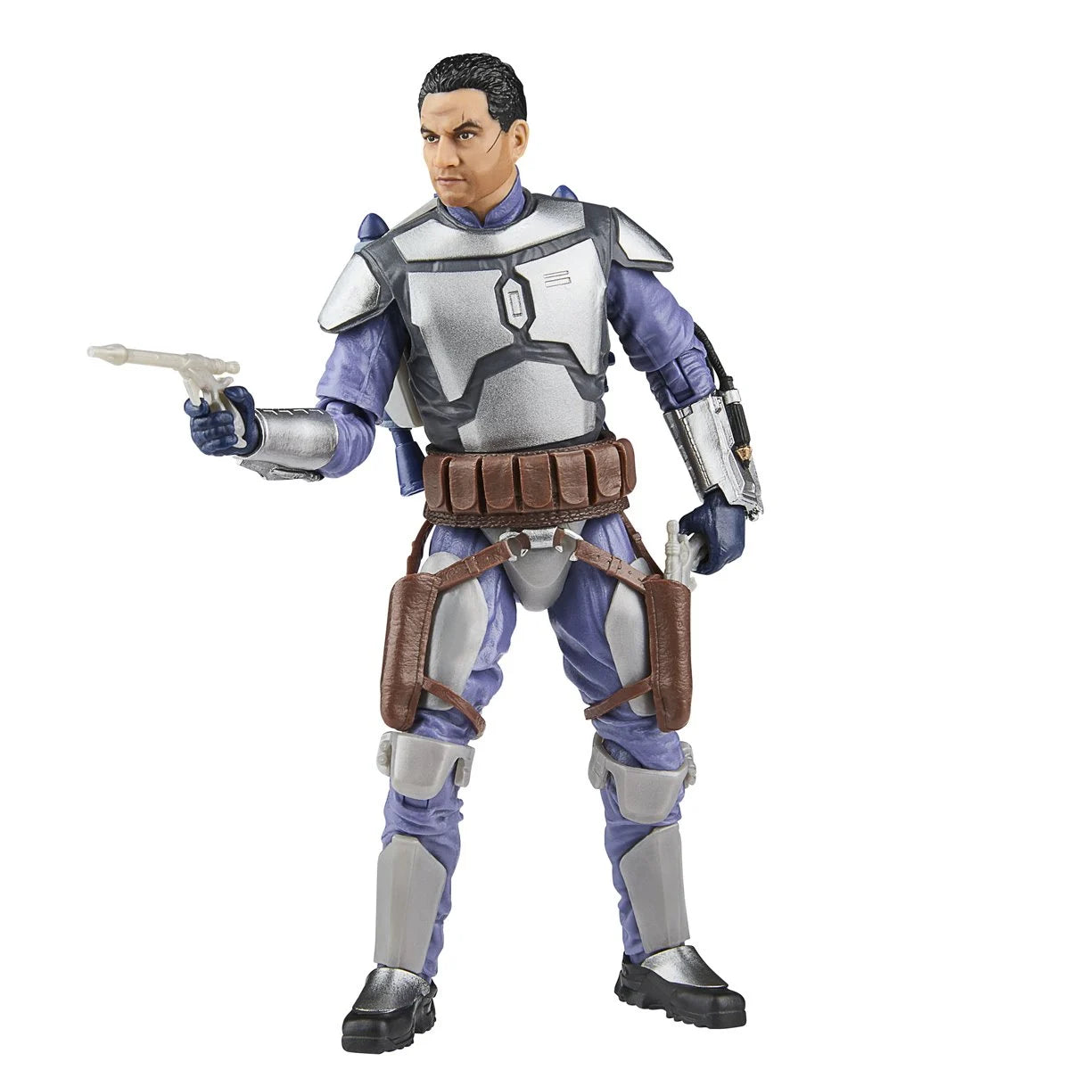 Star Wars Black Series Jango Fett 6-inch action figure detail view showing armor and weapons