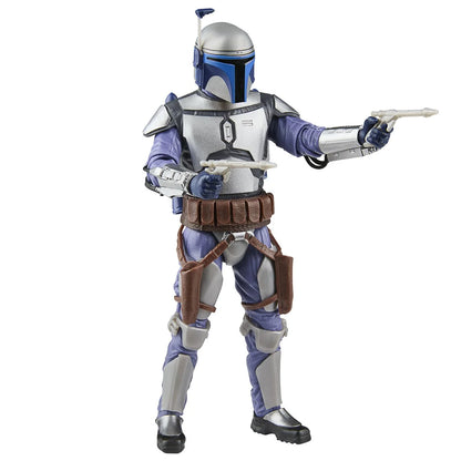 Star Wars Black Series Jango Fett 6-inch figure detail view showing armor and weapons