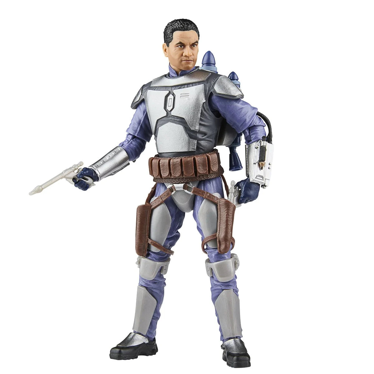 Star Wars Black Series Jango Fett 6-inch figure detail view showing armor and weapons