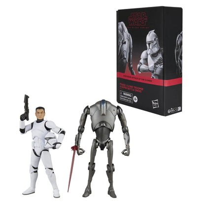 Star Wars Black Series Phase 1 Clone Trooper and Super Battle Droid 6-inch figures detail view