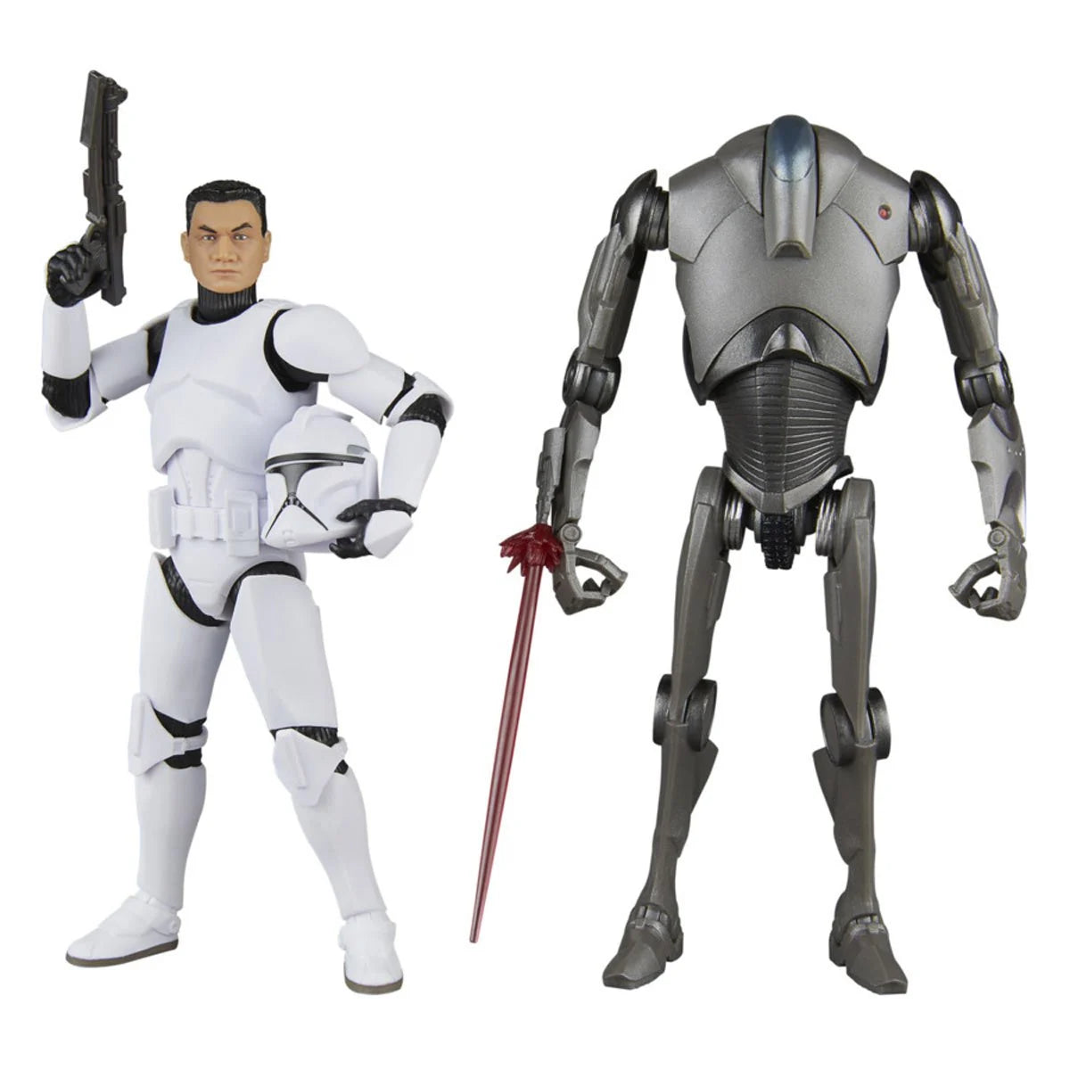 Star Wars Black Series Phase 1 Clone Trooper and Super Battle Droid 6-inch figures packaging detail