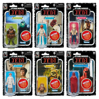 Star Wars The Retro Collection Return of the Jedi 3 3/4-Inch Action Figures Set of 6 (Exclusive)