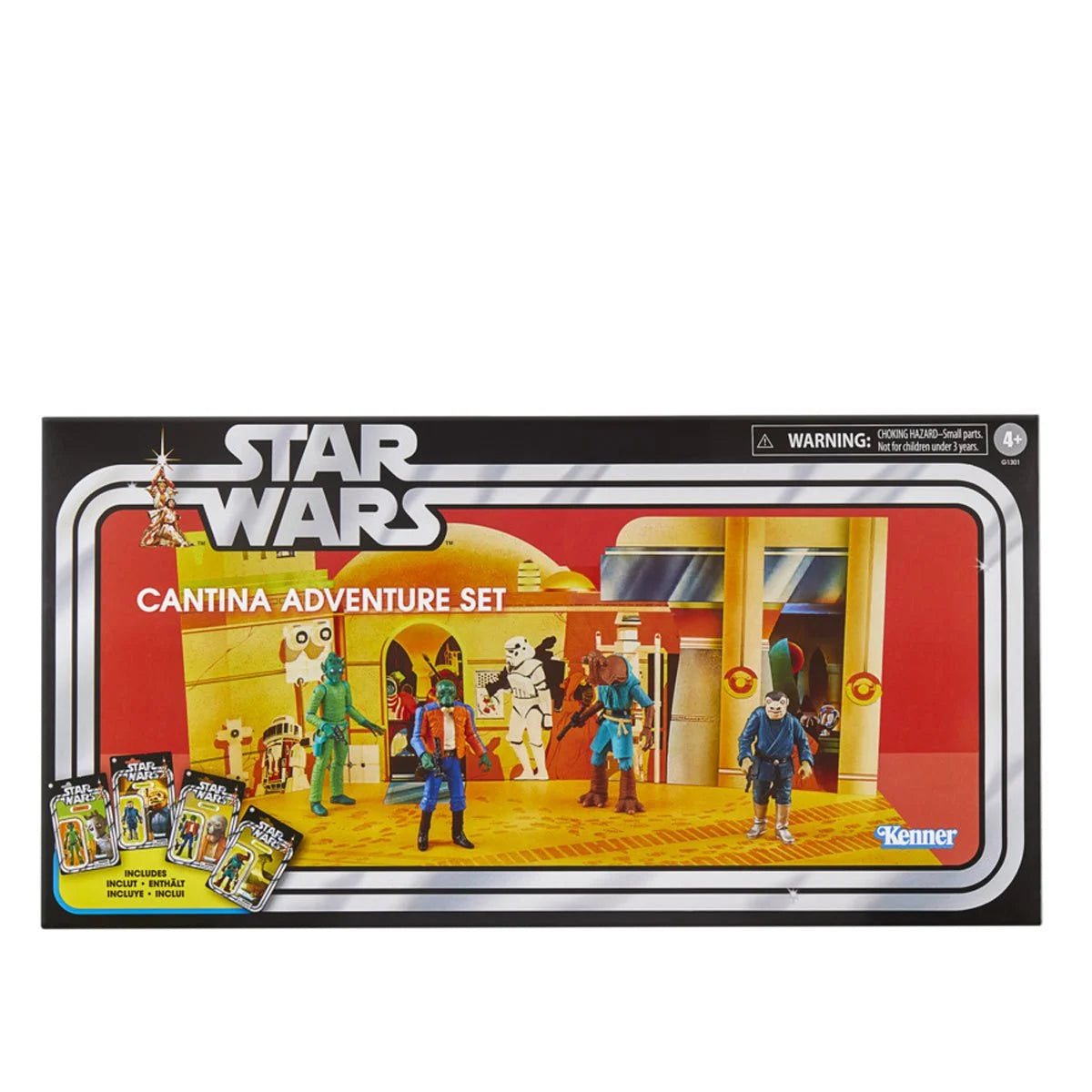 Star Wars Vintage Collection Cantina Adventure four-pack figure set packaging detail view
