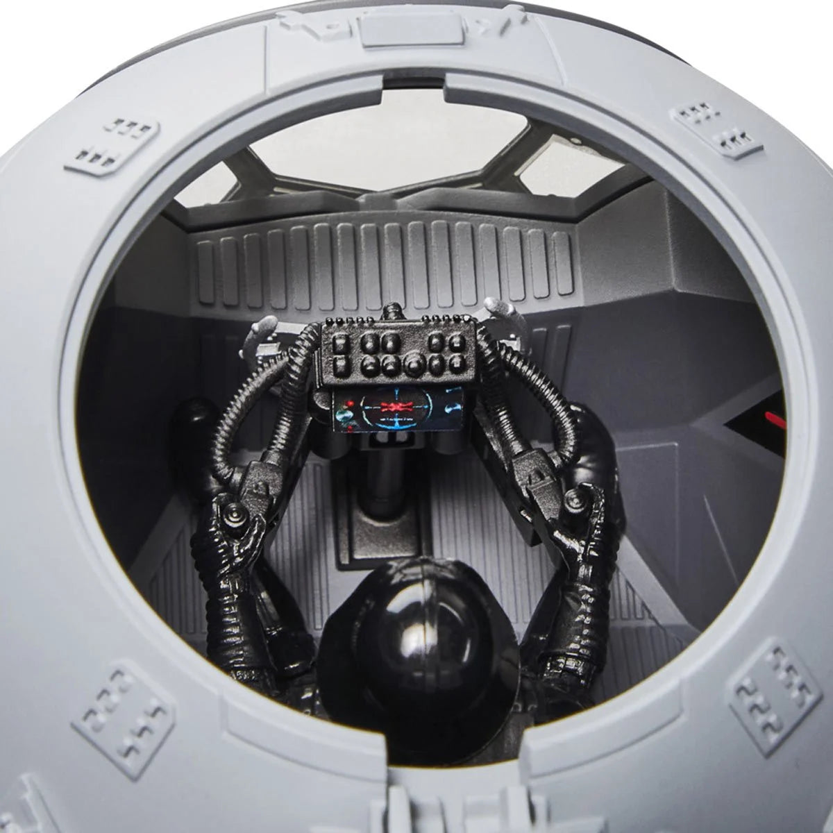 Darth Vader's TIE Advanced starfighter detail view with Vintage Collection 3.75-inch figure