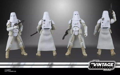 Star Wars Vintage Collection Snowtrooper Four-Pack close-up of figures in retro packaging