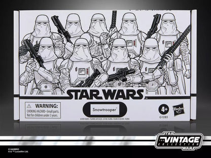 Star Wars Vintage Collection Snowtrooper four-pack action figures packaging detail view