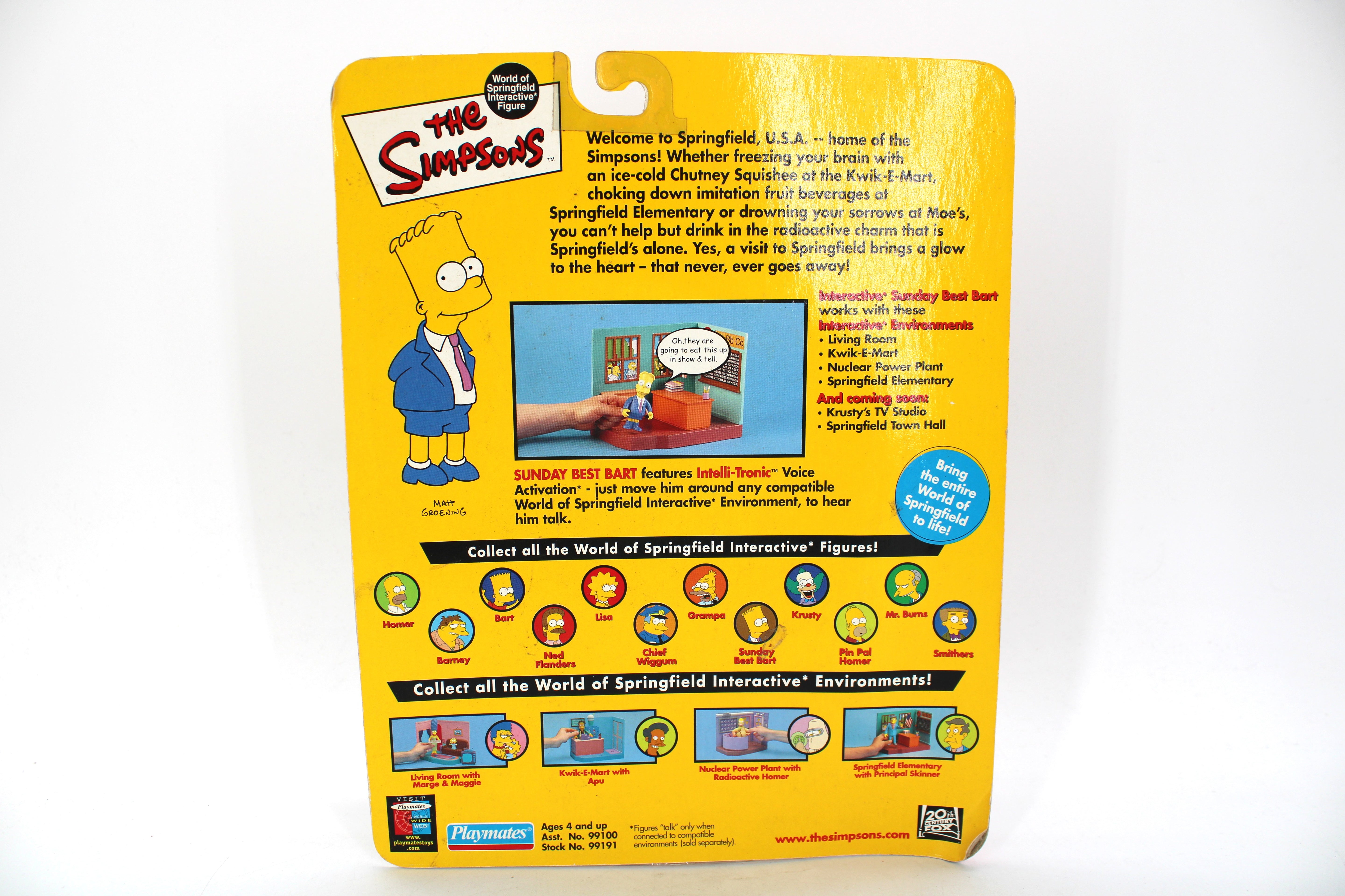 The Simpsons Sunday Best Bart Action Figure (2000 Playmates Toys) - view 2