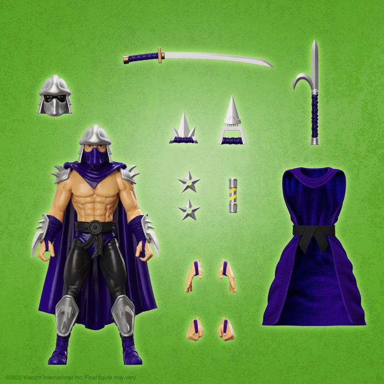 Super7 TMNT Ultimates! Shredder (Cartoon Silver Armor)