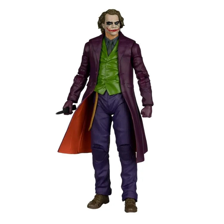The Joker Deluxe Theatrical Edition 7-inch figure detail view showing costume and accessories