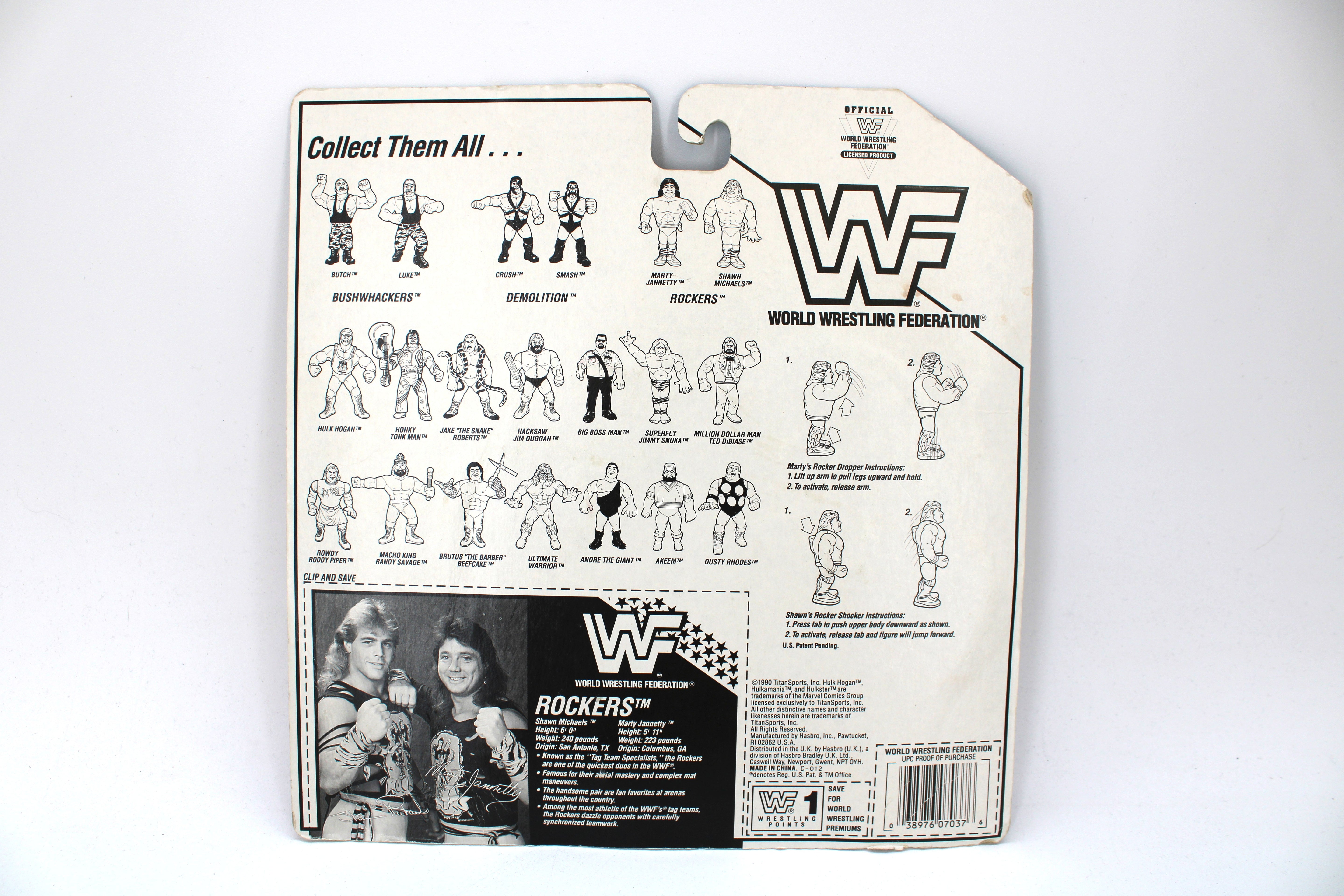 WWF The Rockers Marty Jannetty & Shawn Michaels Action Figures (1990 Hasbro) - view 2