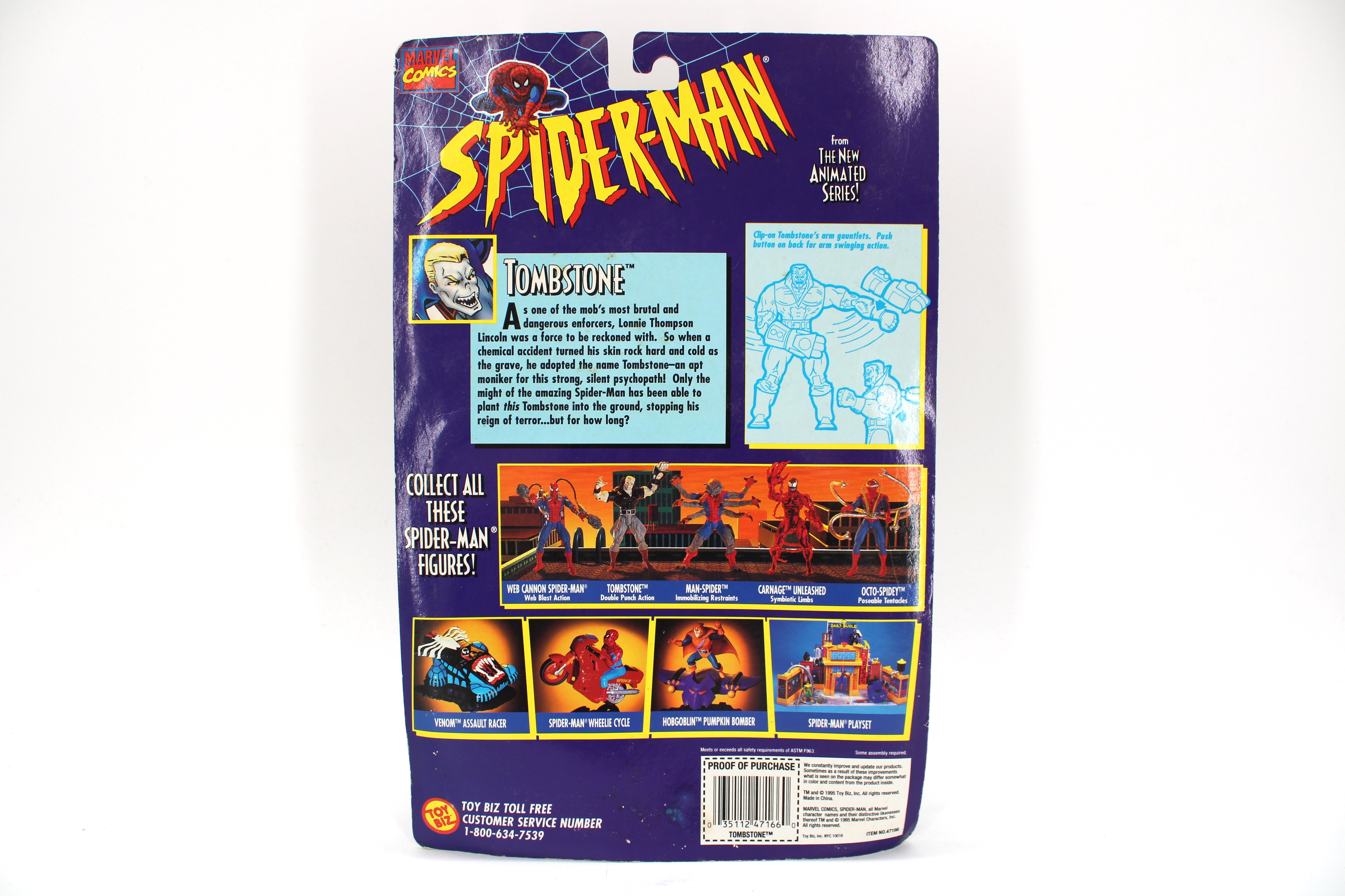 Spider-Man Animated Series Tombstone Action Figure (1995 Toy Biz) - view 2