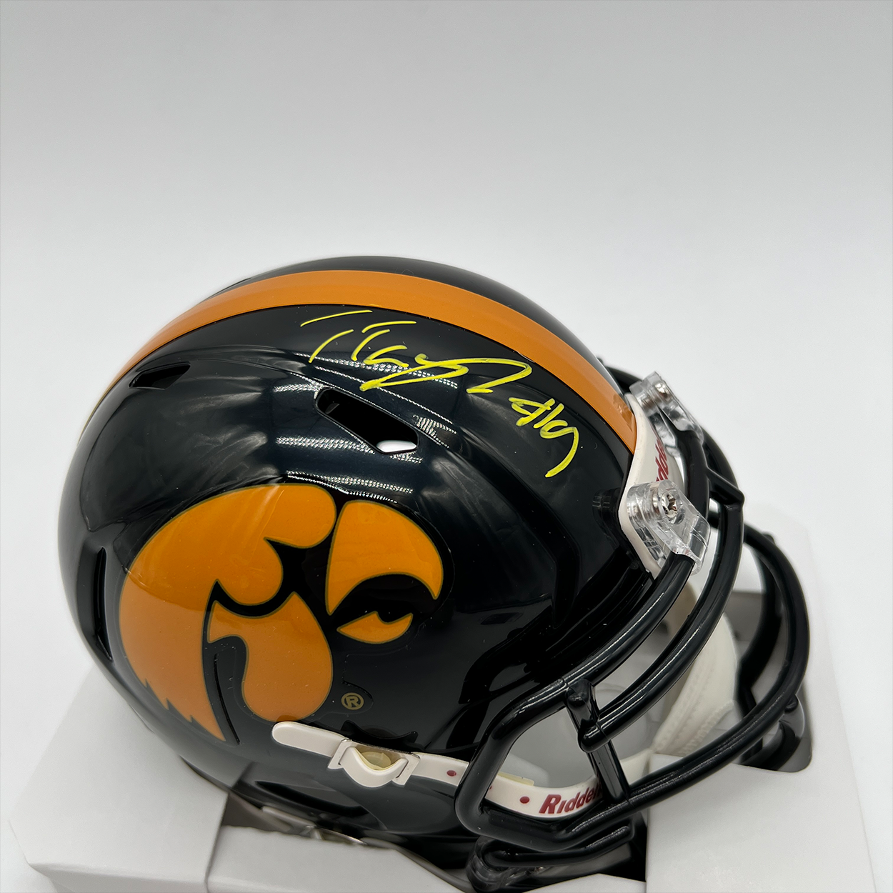 Tory Taylor Autographed Iowa Hawkeyes Mini Helmet (JSA Certified Authentic)