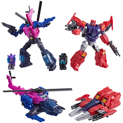 Transformers Age of the Primes Topspin vs Spinister two-pack action figures in packaging