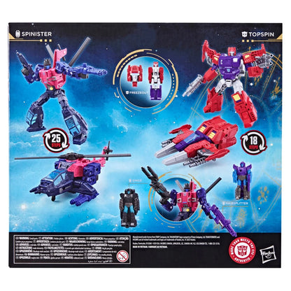 Transformers Topspin vs Spinister two-pack action figures alternate angle detail view