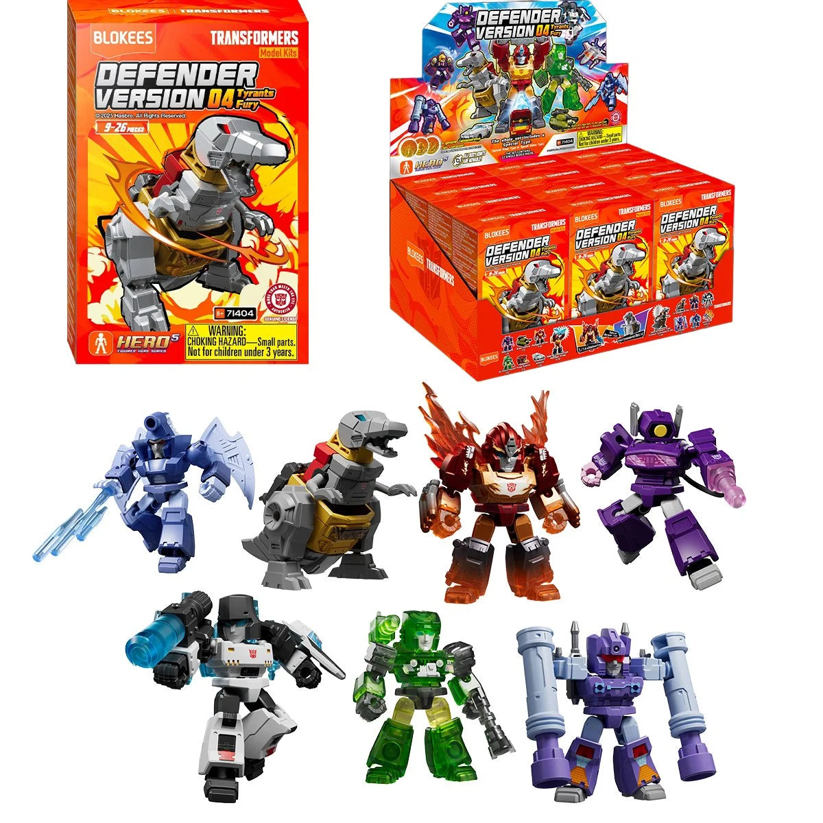 Transformers Defender Version Wave 4 Tyrants Fury  Mini Model Kit Display Case of 12