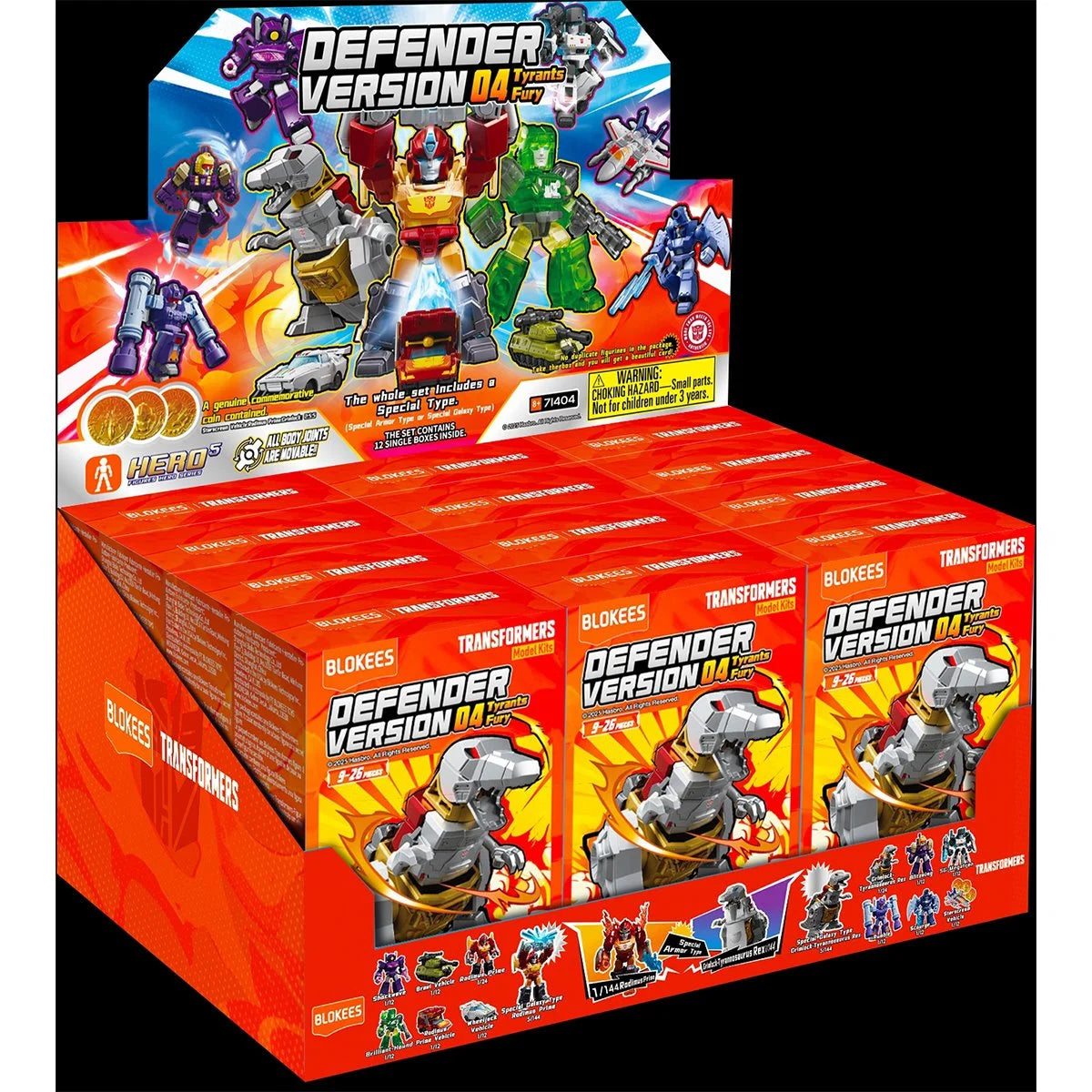 Transformers Defender Version Wave 4 Tyrants Fury  Mini Model Kit Display Case of 12
