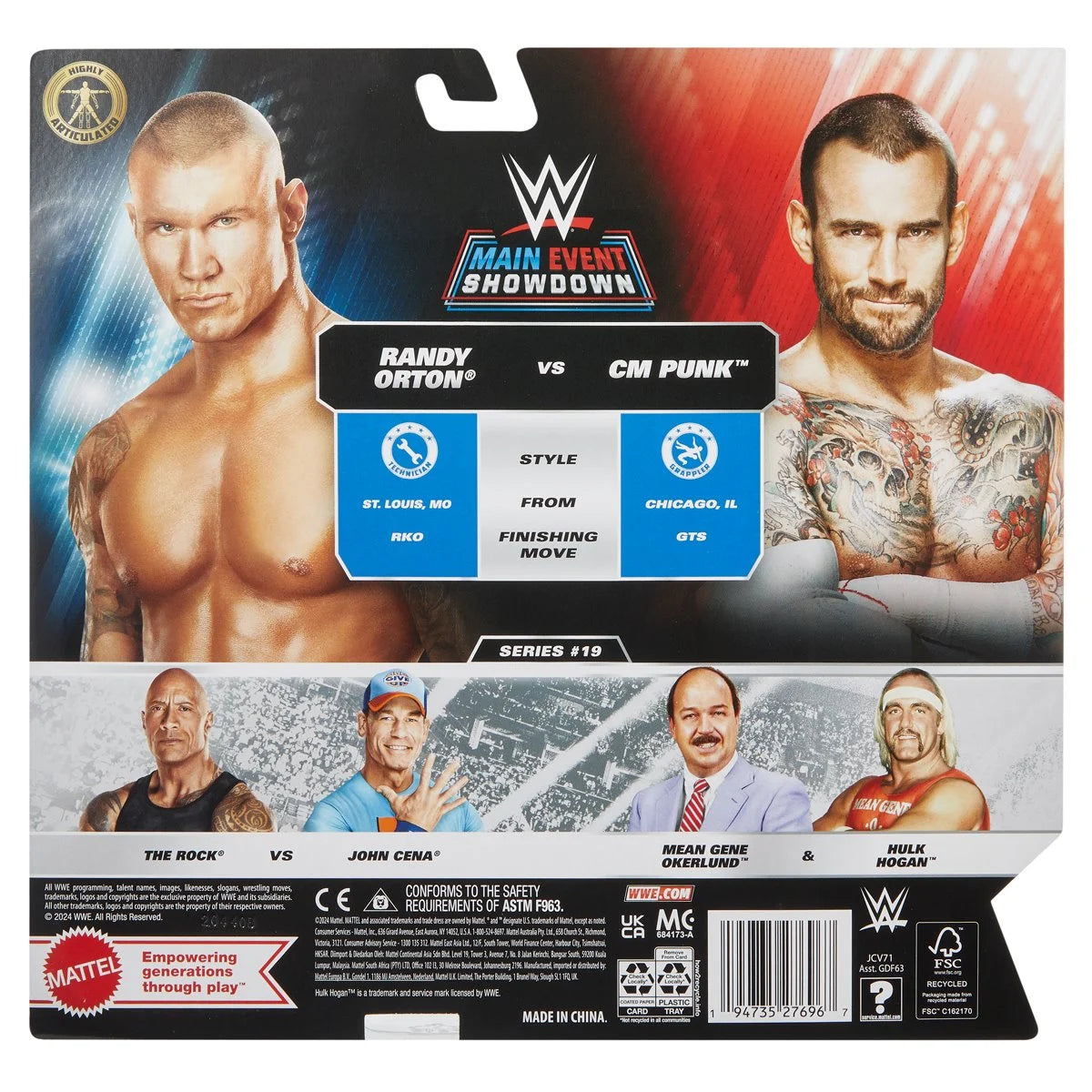 WWE Main Event Showdown Series 19 CM Punk & Randy Orton Action Figure Two-Pack