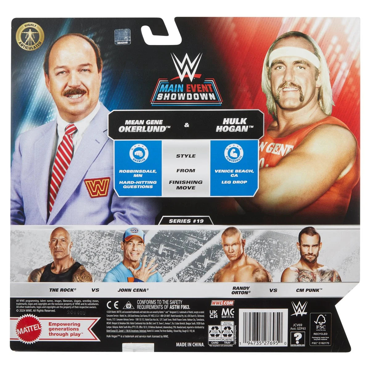 WWE Main Event Showdown Series 19 Hulk Hogan & Mean Gene Okerlund Action Figure Two-Pack