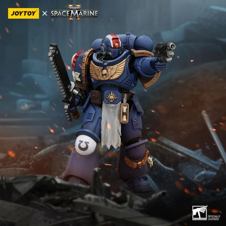 Warhammer 40,000: Space Marine 2 Ultramarines Lieutenant Titus 1/18 Scale Action Figure