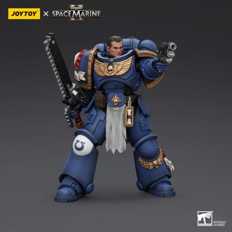 Warhammer 40,000: Space Marine 2 Ultramarines Lieutenant Titus 1/18 Scale Action Figure