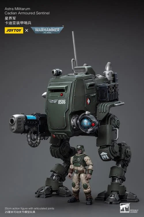 Warhammer 40K Astra Militarum Cadian Armoured Sentinel 1/18 Scale Action Figure
