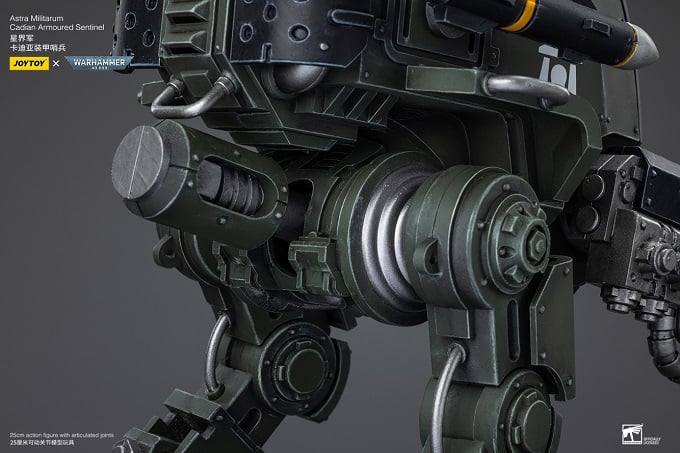 Warhammer 40K Astra Militarum Cadian Armoured Sentinel 1/18 Scale Action Figure