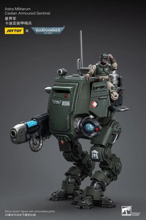 Warhammer 40K Astra Militarum Cadian Armoured Sentinel 1/18 Scale Action Figure