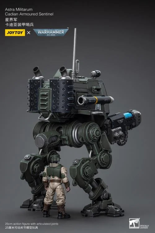 Warhammer 40K Astra Militarum Cadian Armoured Sentinel 1/18 Scale Action Figure