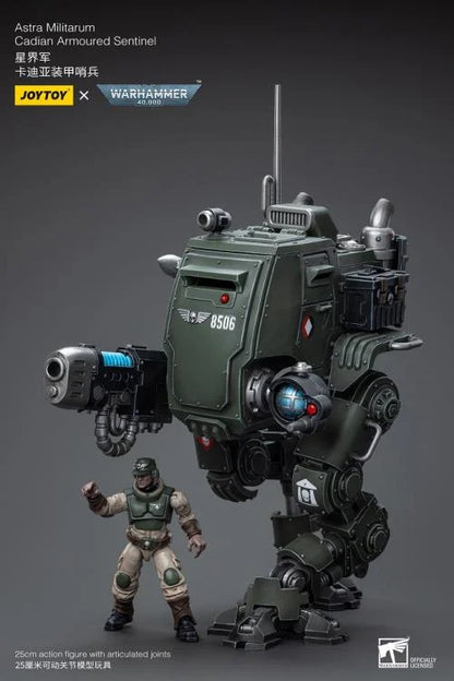 Warhammer 40K Astra Militarum Cadian Armoured Sentinel 1/18 Scale Action Figure