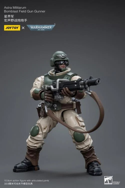 Warhammer 40K Astra Militarum Ordnance Team with Bombast Field Gun Artillery 1/18 Scale Set