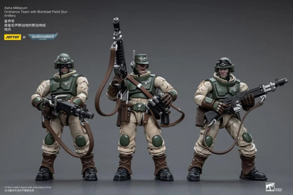 Warhammer 40K Astra Militarum Ordnance Team with Bombast Field Gun Artillery 1/18 Scale Set