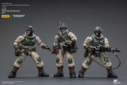 Warhammer 40K Astra Militarum Ordnance Team with Bombast Field Gun Artillery 1/18 Scale Set