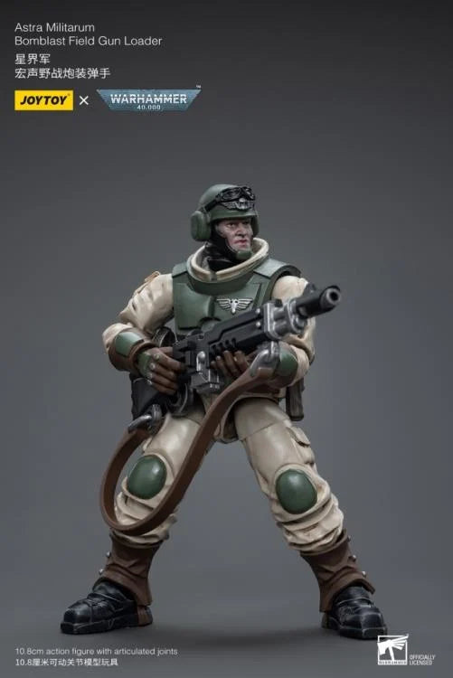 Warhammer 40K Astra Militarum Ordnance Team with Bombast Field Gun Artillery 1/18 Scale Set