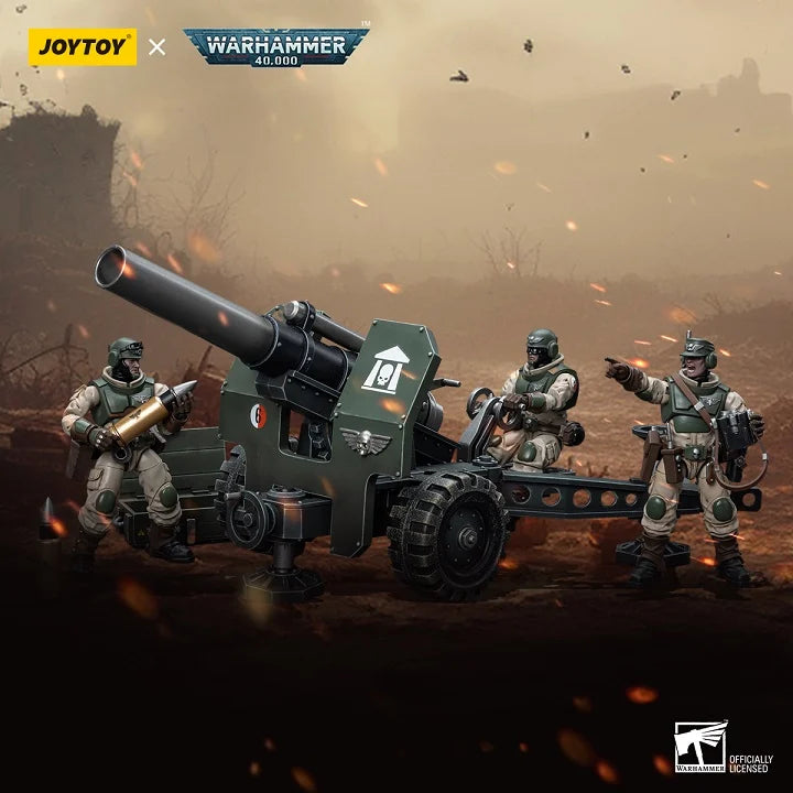 Warhammer 40K Astra Militarum Ordnance Team with Bombast Field Gun Artillery 1/18 Scale Set