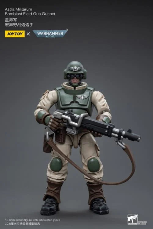 Warhammer 40K Astra Militarum Ordnance Team with Bombast Field Gun Artillery 1/18 Scale Set