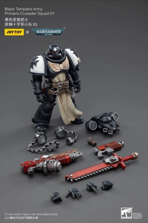 Warhammer 40K Black Templars Primaris Crusader Squad 1/18 Scale Figure Set
