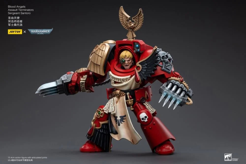 Warhammer 40K Blood Angels Assault Terminators Sergeant Santoro 1/18 Scale Figure