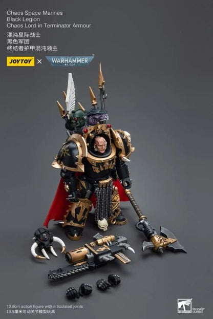 Warhammer 40K Chaos Space Marines Black Legion Chaos Lord in Terminator Armor 1/18 Scale Figure