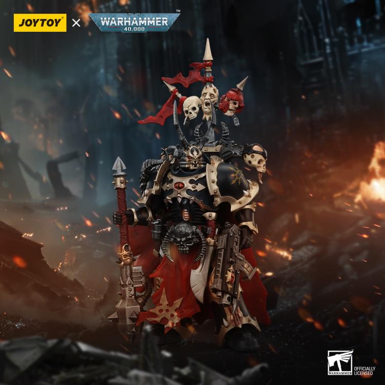 Warhammer 40K Chaos Space Marines Black Legion Chosen Champion with Bolter and Power Maul 1/18 Scale Action Figure product image